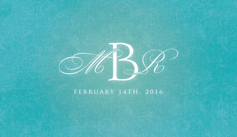 For this wedding logo I really wanted to combine beautiful 